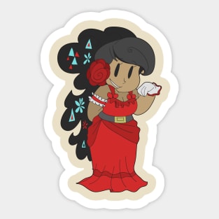 Flamenco Dancer Girl Sticker